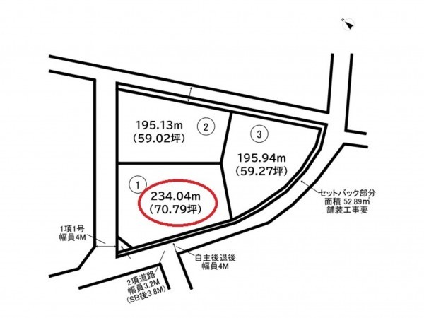前橋市駒形町、土地の間取り画像です