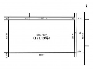 前橋市東片貝町、土地の間取り画像です