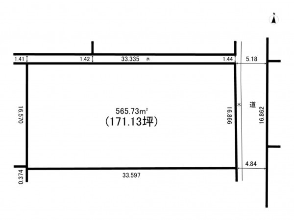 前橋市東片貝町、土地の間取り画像です
