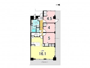 前橋市表町、マンションの間取り画像です
