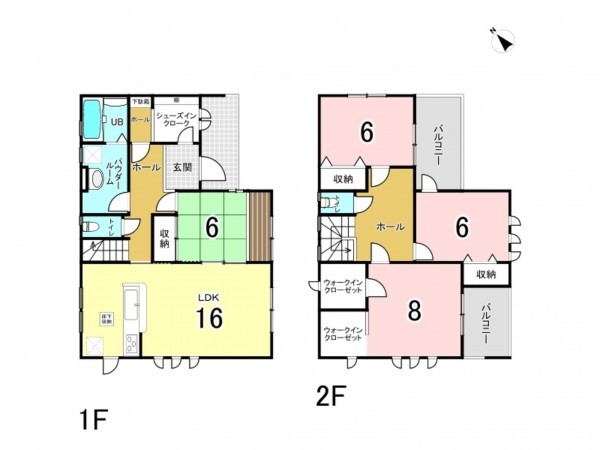 前橋市幸塚町、新築一戸建ての間取り画像です