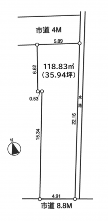前橋市石倉町、土地の間取り画像です