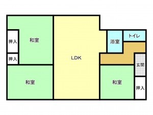 前橋市広瀬町、中古一戸建ての間取り画像です