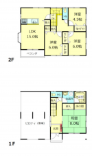 前橋市箱田町、中古一戸建ての間取り画像です