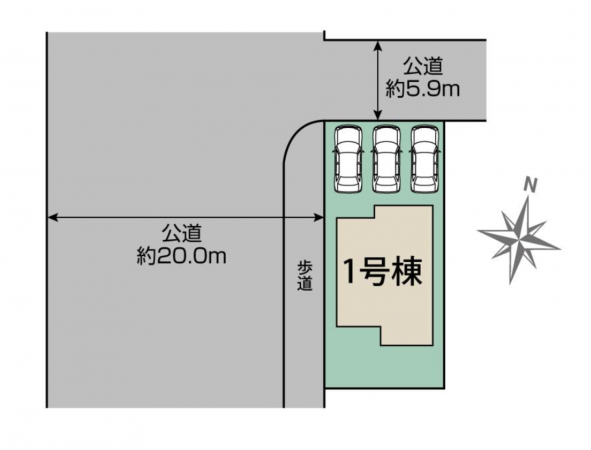 前橋市六供町、新築一戸建ての画像です