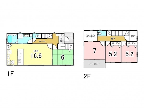 前橋市総社町総社、新築一戸建ての間取り画像です