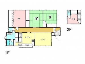 前橋市総社町植野、中古一戸建ての間取り画像です