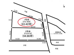 前橋市三河町、土地の間取り画像です