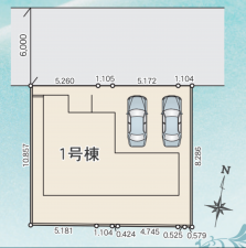 前橋市六供町、新築一戸建ての画像です