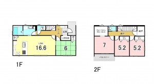 前橋市元総社町、新築一戸建ての間取り画像です