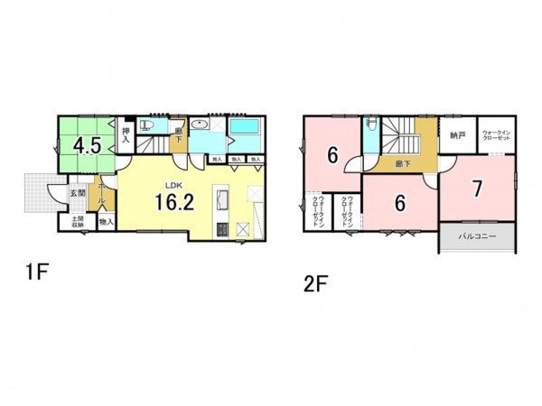 前橋市元総社町、新築一戸建ての間取り画像です