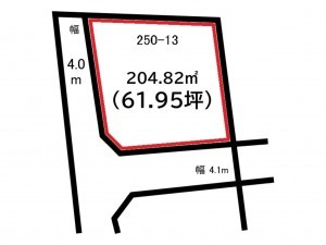 前橋市江田町、土地の間取り画像です