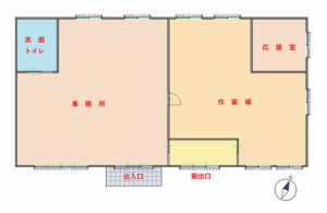 前橋市荒牧町、収益物件/住宅付店舗の間取り画像です