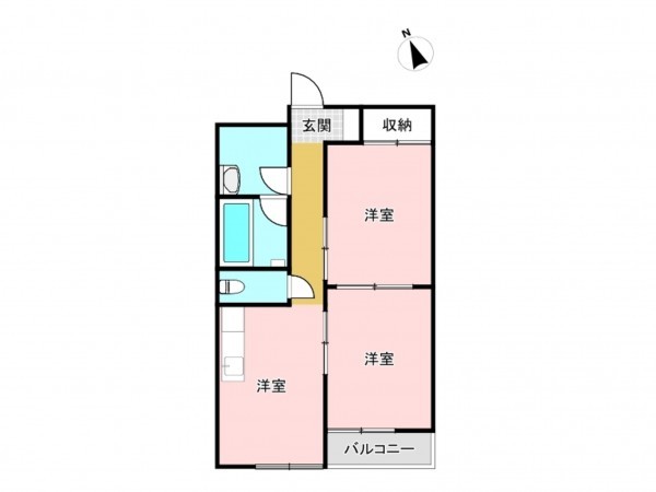 前橋市元総社町、収益物件/マンションの間取り画像です