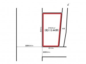前橋市大友町、土地の間取り画像です