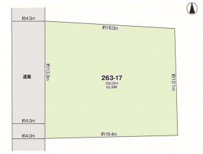 前橋市上新田町、土地の間取り画像です