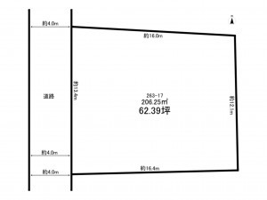 前橋市上新田町、土地の間取り画像です
