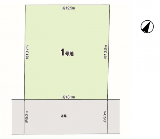 前橋市城東町、土地の間取り画像です