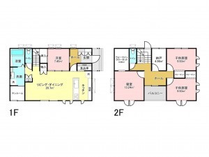 前橋市中内町、中古一戸建ての間取り画像です