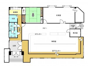 前橋市天川町、収益物件/事務所の間取り画像です