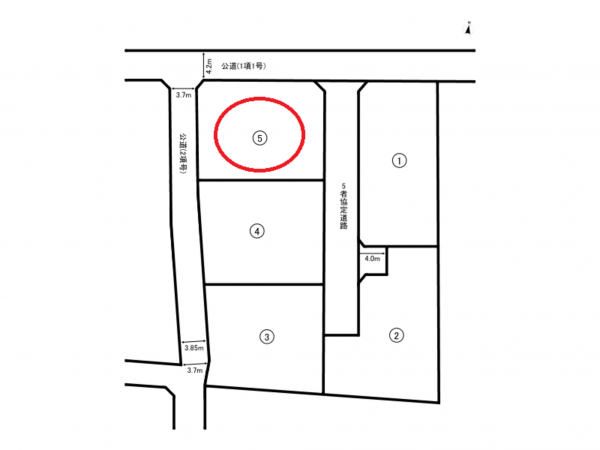 前橋市女屋町、土地の間取り画像です