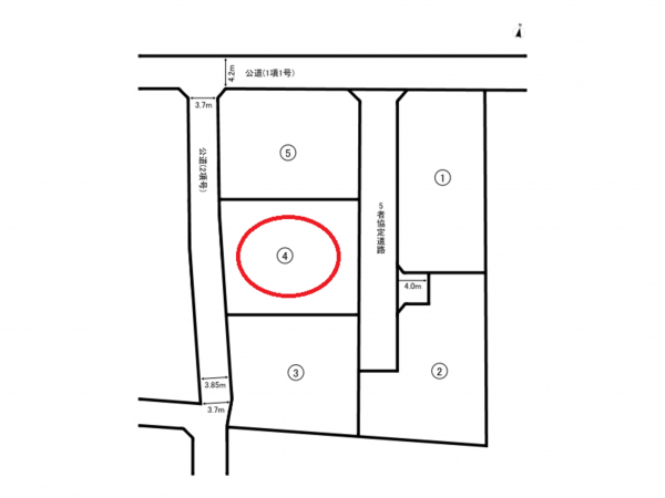 前橋市女屋町、土地の間取り画像です