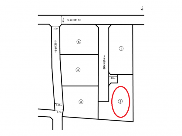 前橋市女屋町、土地の間取り画像です