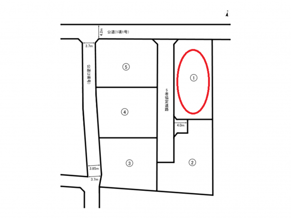 前橋市女屋町、土地の間取り画像です