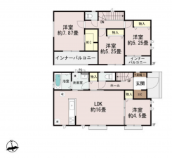 前橋市朝日が丘町、新築一戸建ての間取り画像です