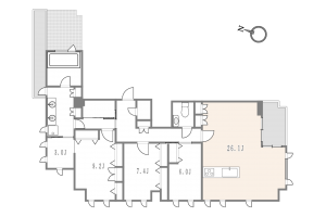 渋谷区南平台町、マンションの間取り画像です