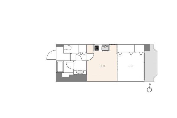 渋谷区桜丘町、マンションの間取り画像です