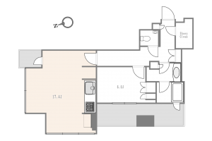 渋谷区桜丘町、マンションの間取り画像です