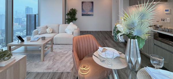 渋谷区桜丘町、マンションの居間画像です