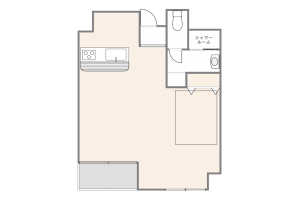渋谷区渋谷、マンションの間取り画像です