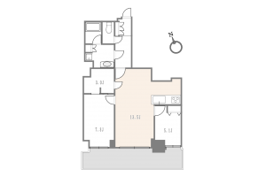 渋谷区代官山町、マンションの間取り画像です