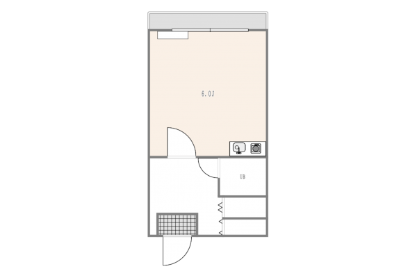渋谷区宇田川町、マンションの間取り画像です
