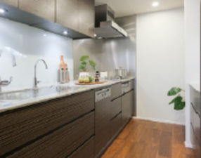 渋谷区南平台町、マンションのキッチン画像です