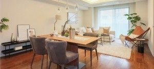 渋谷区南平台町、マンションの居間画像です