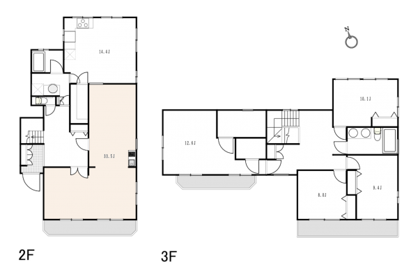 渋谷区神山町、マンションの間取り画像です