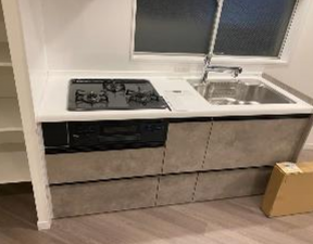 目黒区駒場、マンションのキッチン画像です