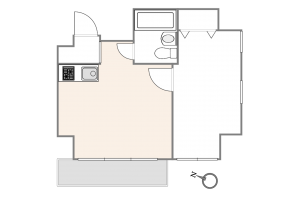 渋谷区渋谷、マンションの間取り画像です