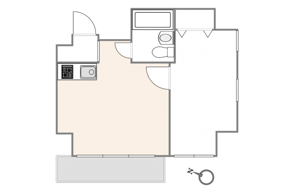 渋谷区渋谷、マンションの間取り画像です