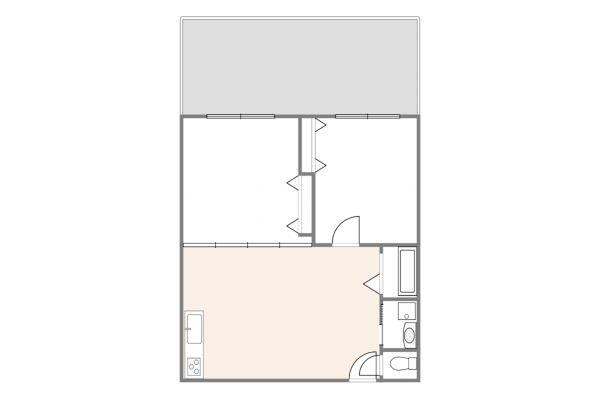 渋谷区道玄坂、マンションの間取り画像です