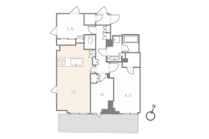 渋谷区渋谷、マンションの間取り画像です