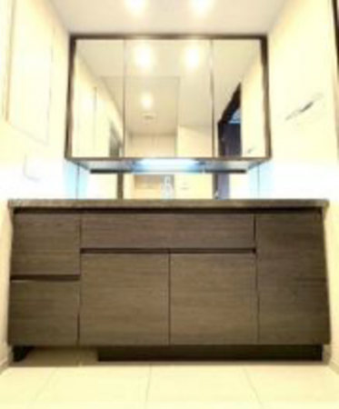 渋谷区渋谷、マンションの洗面画像です