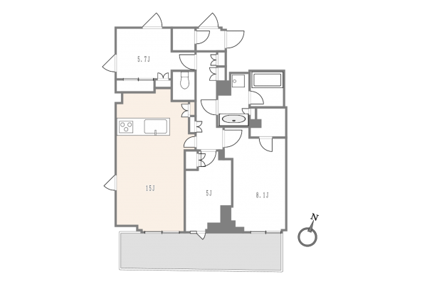 渋谷区渋谷、マンションの間取り画像です