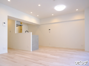 渋谷区広尾、マンションの居間画像です