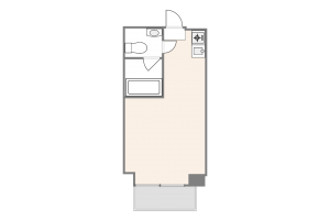 渋谷区円山町、マンションの間取り画像です