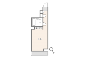 渋谷区松濤、マンションの間取り画像です