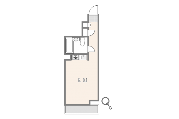 渋谷区松濤、マンションの間取り画像です